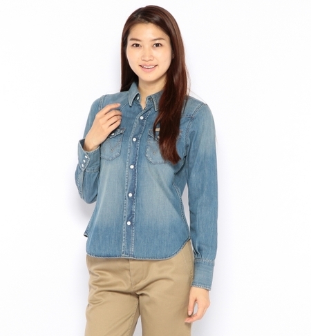 Wrangler/ NU別注デニムシャツ