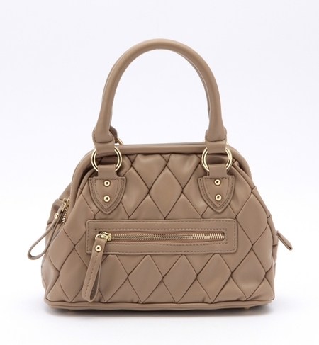 Fレザーキルティング2Wayボストン