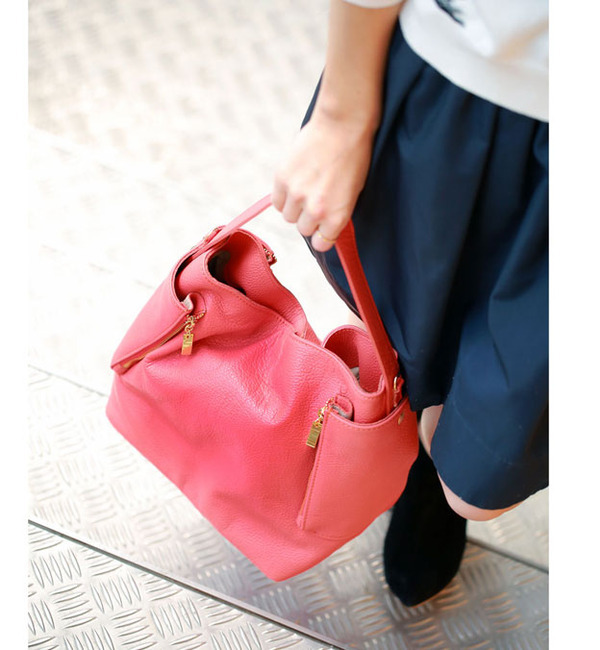 【ナノ・ユニバース/nano・universe】 POPCORN/サイドジップ2Wayショルダー/L [送料無料]