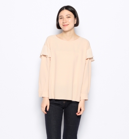 【ナノ・ユニバース/nano・universe】 ショルダーフリルブラウス [送料無料]