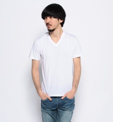 JPN綿シルク V-neckTee S/S