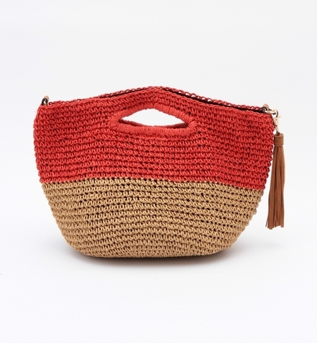 タッセルショルダーカゴバッグ