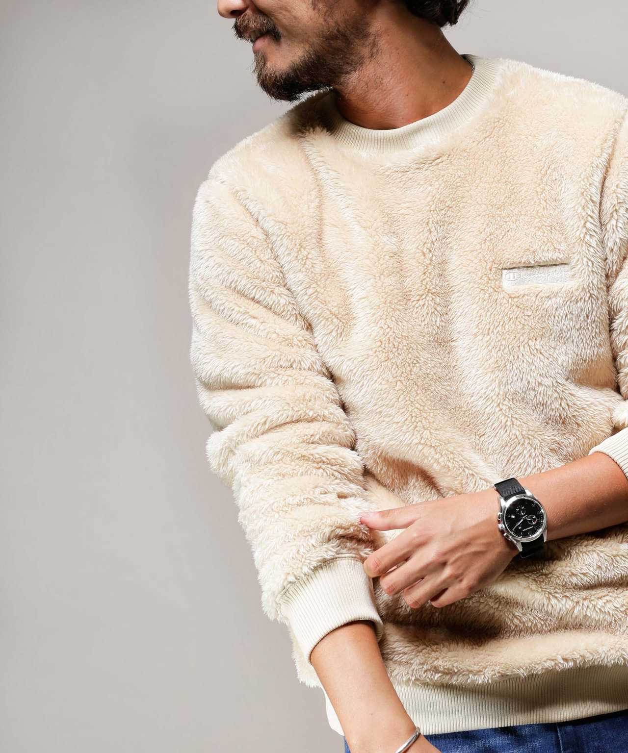 sherpa crew neck