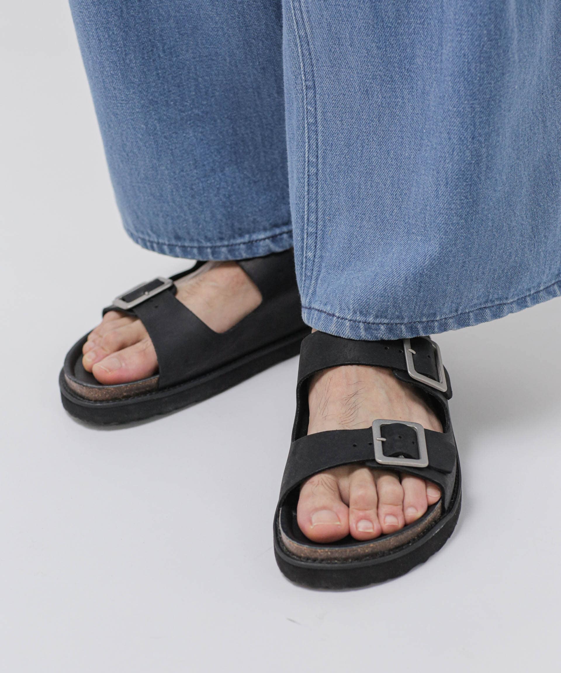 hobo/別注 DOUBLE STRAP SANDALS NUBUCK|nano・universe(ナノ