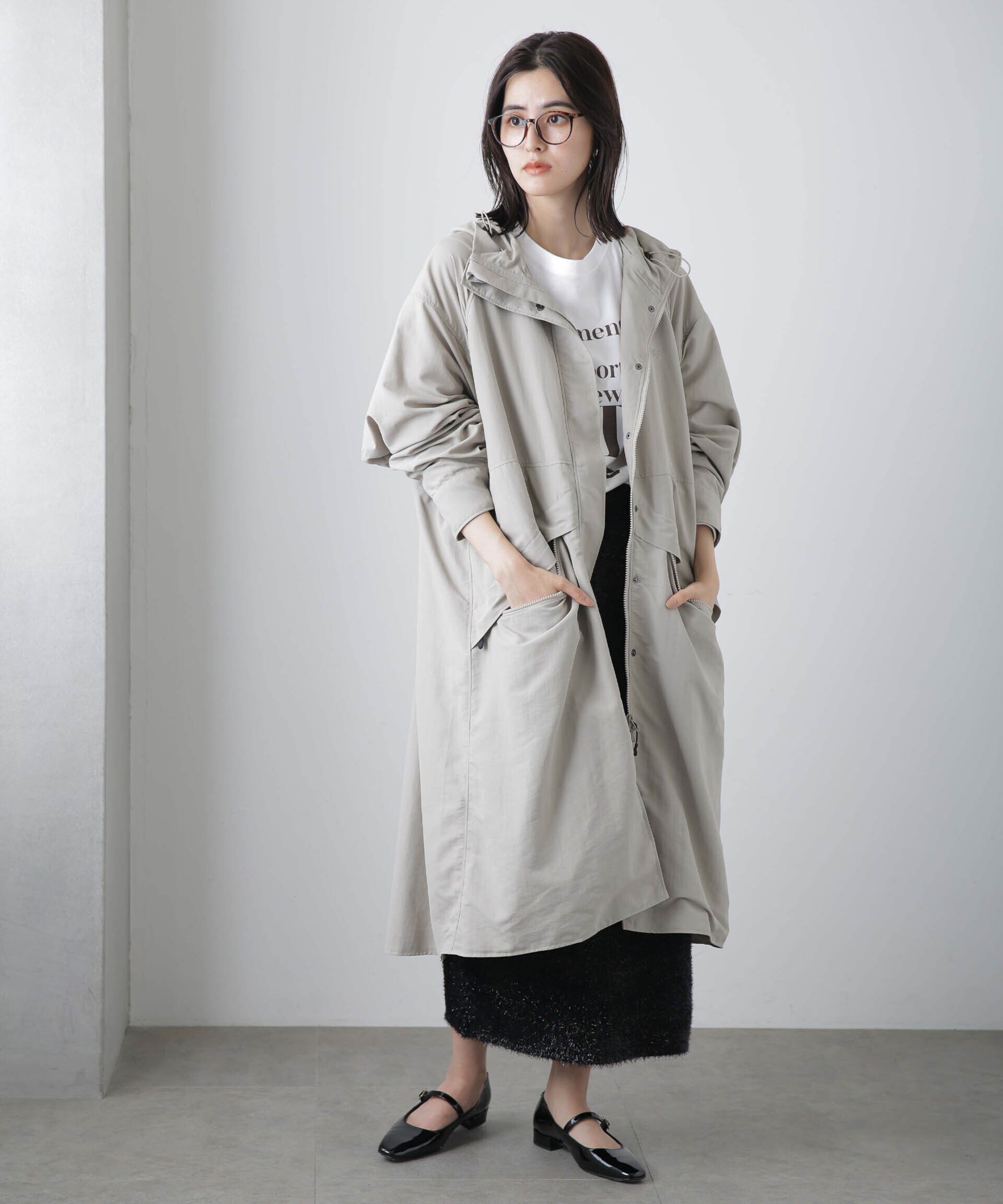 ナノユニバースSUPPLEX LONG DENALI COAT グレージュ/FWILDTHINGS