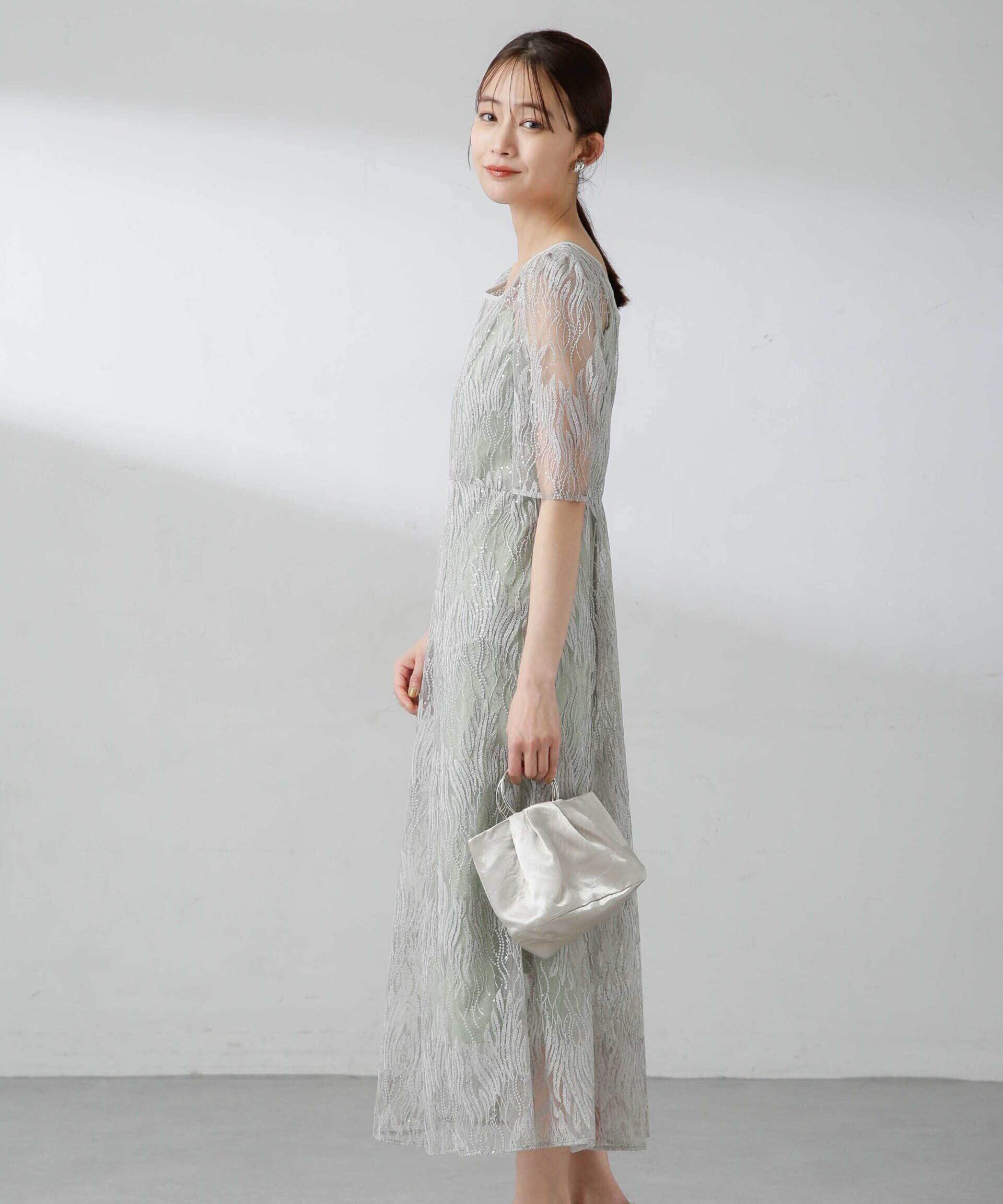 Kaene/スパンコール刺繍ドレス
