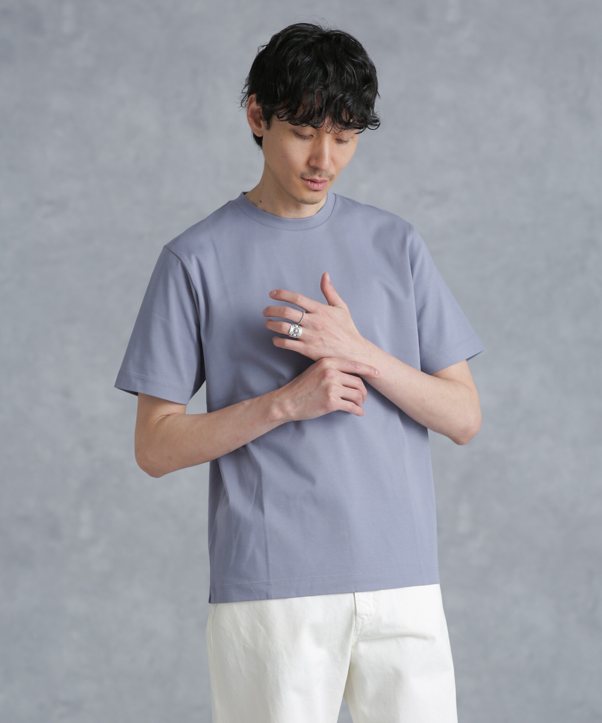 直売限定クルーネック Tシャツ ブルーA Tシャツ(半袖/袖なし)
