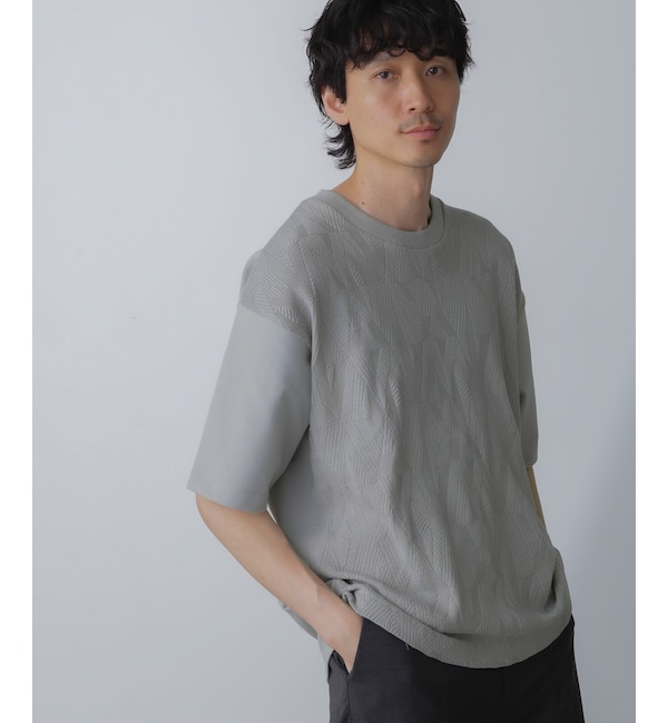 ファッションメンズなら|【ナノ・ユニバース/nano・universe】 ツートーン切り替えTシャツ 半袖