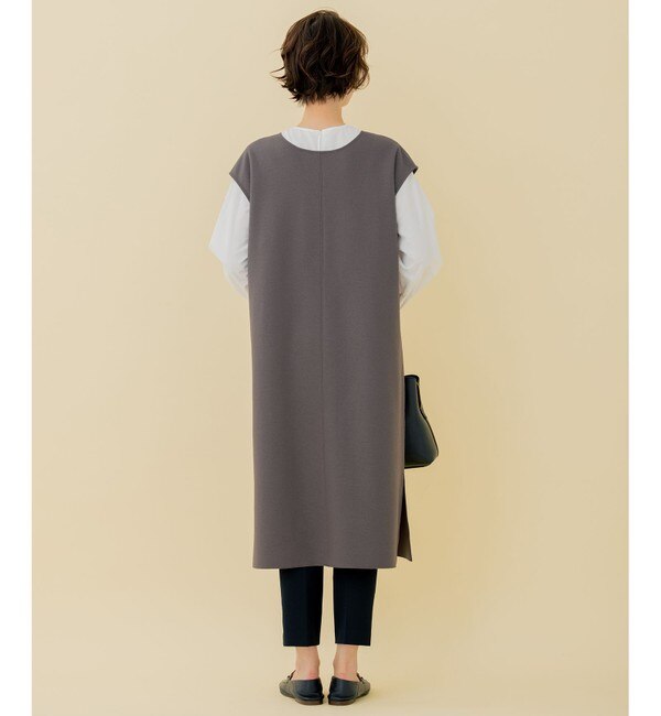 WEB限定】ウールミルドジャージー Vネックジャンパースカート|自由区