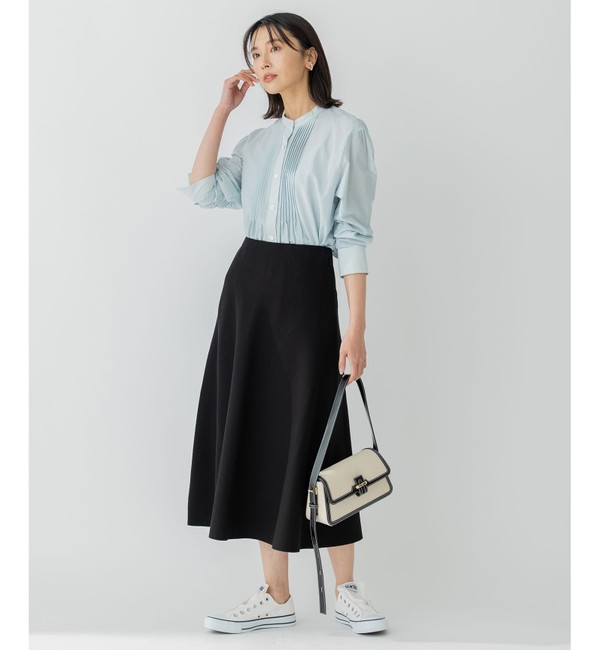 洗える】コットンシルクローン バンドカラー ブラウス / 23区 | ファッション通販 【公式通販】オンワード・クローゼット