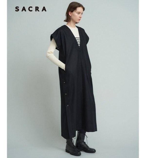 SACRA】ハイカウントメルトン ワンピース|23区(ニジュウサンク)の通販