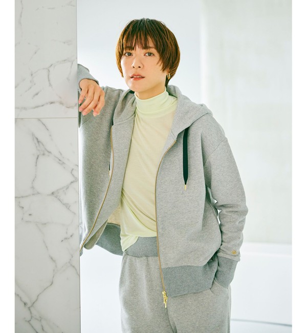 Organic Cotton Sweat / Zip up Parka スウェットパーカー|BEIGE ...