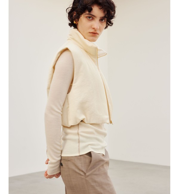 NIQUET / ショートベスト|BEIGE,(ベイジ，)の通販｜アイルミネ