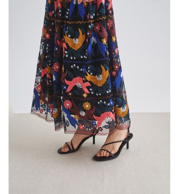 マルチ刺繍スカート|GRACE CONTINENTAL(グレースコンチネンタル)の通販