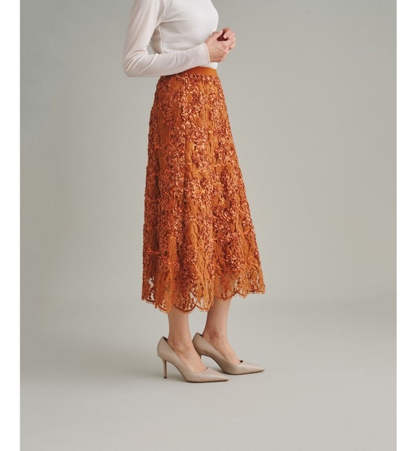 モールレース刺繍スカート|GRACE CONTINENTAL(グレースコンチネンタル