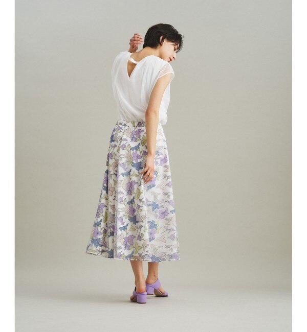ラメチュール刺繍フレアスカート|GRACE CONTINENTAL(グレース