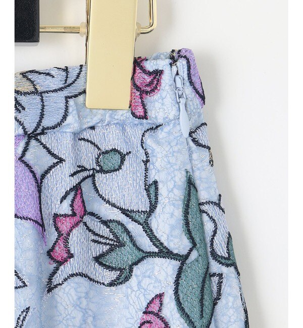 ラメチュール刺繍フレアスカート|GRACE CONTINENTAL(グレース