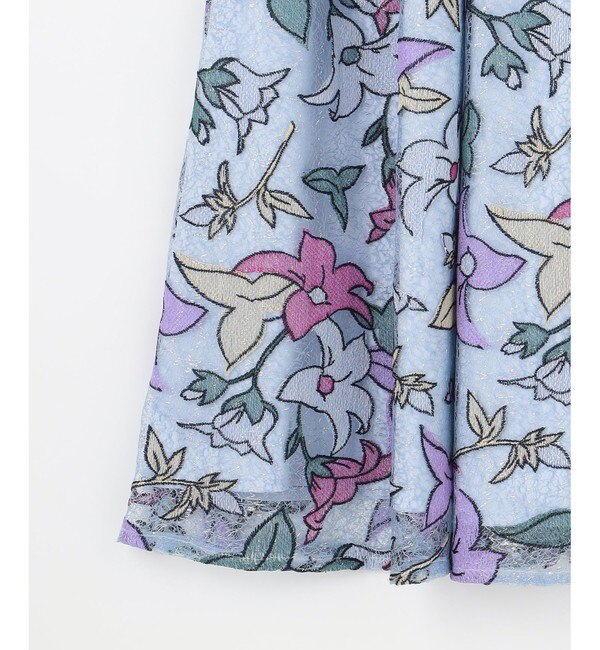 ラメチュール刺繍フレアスカート|GRACE CONTINENTAL(グレース 
