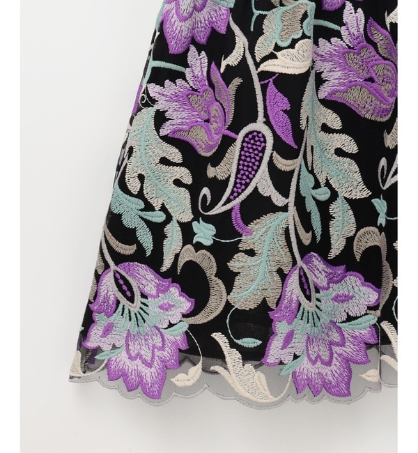 オリエンタルフラワー刺繍スカート|GRACE CONTINENTAL(グレース