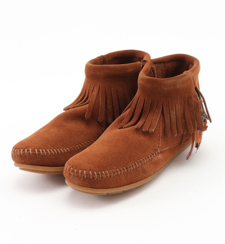 【ミネトンカ/MINNETONKA】 CONCHO/FEATHER SIDE ZIP BOOT [送料無料]