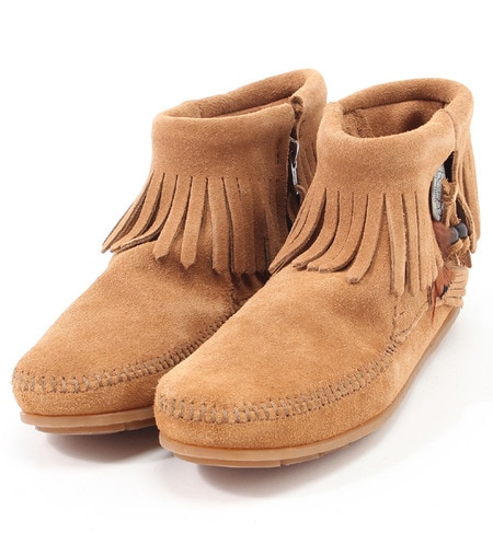 【ミネトンカ/MINNETONKA】 CONCHO/FEATHER SIDE ZIP BOOT [送料無料]