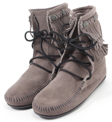 【ミネトンカ/MINNETONKA】 DOUBLE FRINGE TRAMPER BOOT [送料無料]