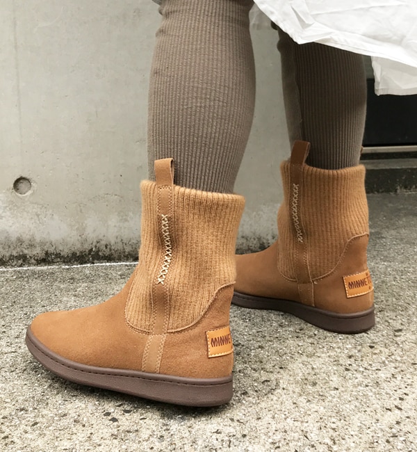 Minnetonka ミネトンカ Knitboot リブニットブーツ Minnetonka ミネトンカ の通販 アイルミネ