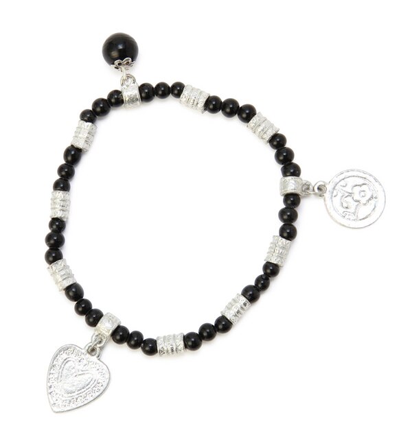 (HF ACCESSORIES)24142 BEADS BRACELET WITH HEART
