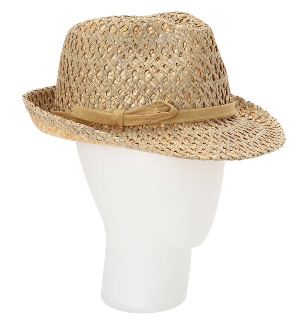 (BETTINA)14819 STRAW 2TONE HAT W/RIBBON