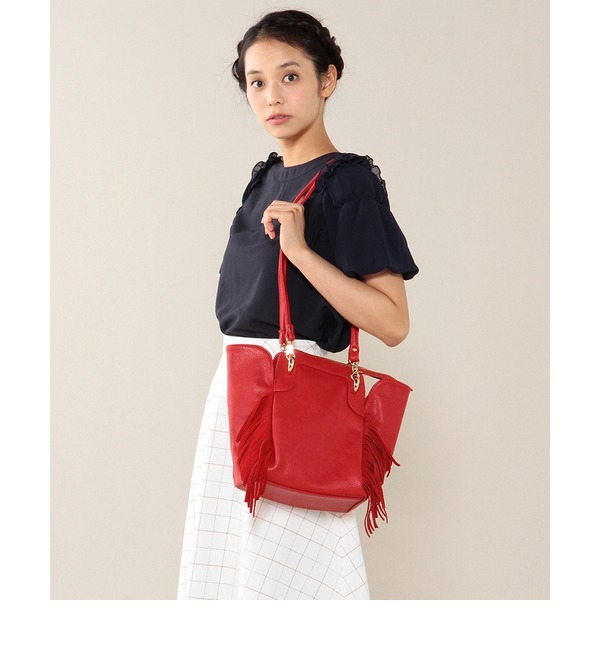 【ローズ バッド/ROSE BUD】 【店頭人気】(ROSE BUD BD)LEATHER FRINGE SMALL BAG [送料無料]