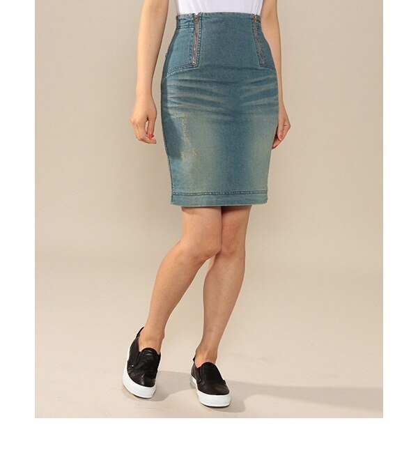 【ローズ バッド/ROSE BUD】 S-LSK-13103 FRONT ZIP TIGHT SKIRT [送料無料]