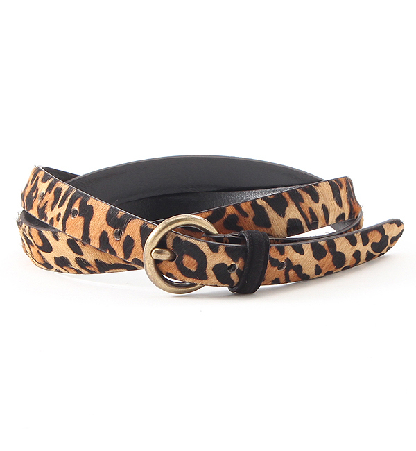 LR-13231 ANIMAL FUR NARROW BELT
