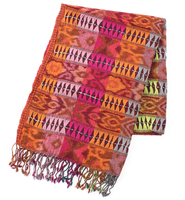 (R.K.) JM-2284C WOOL JACQUARD SCARF
