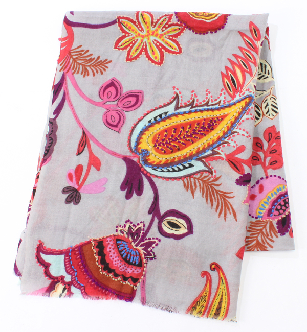 (JAYRAM EXPORT) JES-J15120 WOOL FLOWER EMB OPEN FR