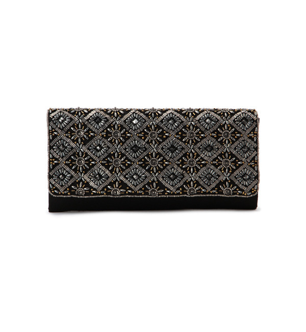 【ローズ バッド/ROSE BUD】 【店頭人気】(SJK BAGS) PU.BT2723 BRONZE BEADS WORK CLUTCH BAG [送料無料]