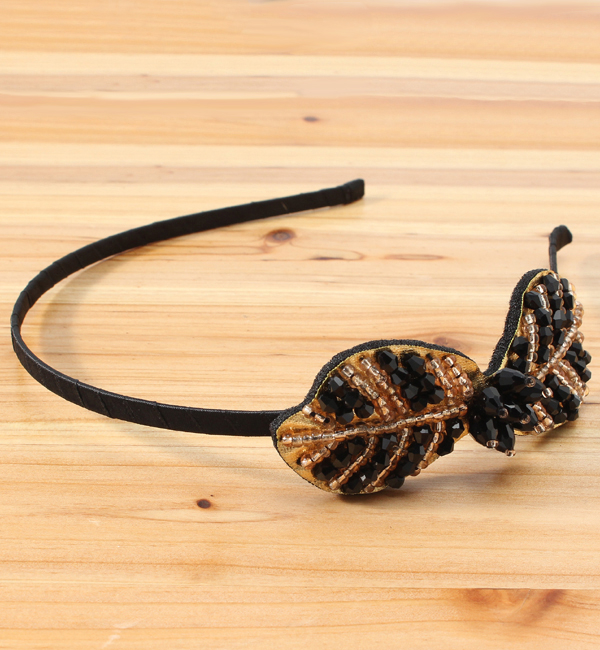 (LL ACCESSORIES) SC622 JEWEL LEAF NARROW KATYUSHA