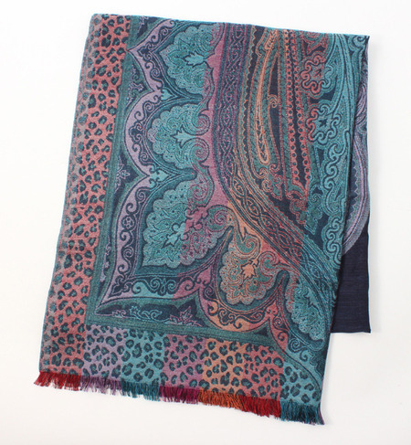 (S.K SIGNATURE) SK-174C WOOL/MODAL MULTI STRIPE SCARF