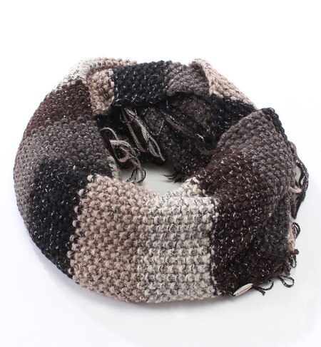 (CALIMAR) W12.066 WIDE BORDER FRINGE SNOOD