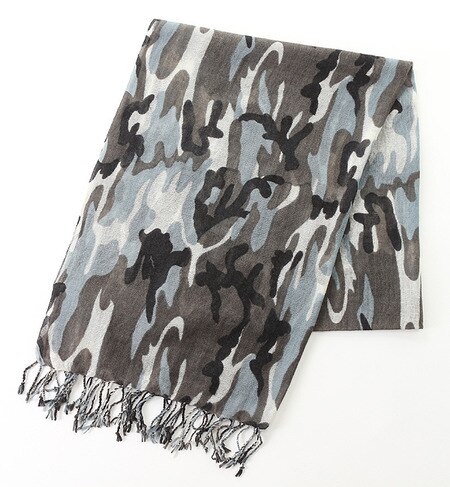 (GLEN PRINCE SCARF) 918W WOOL CAMODLAGE SCARF