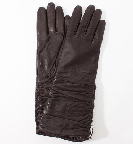 (GLOVES)CA854 WMNS LAMB GATHRED LONG GLOVE