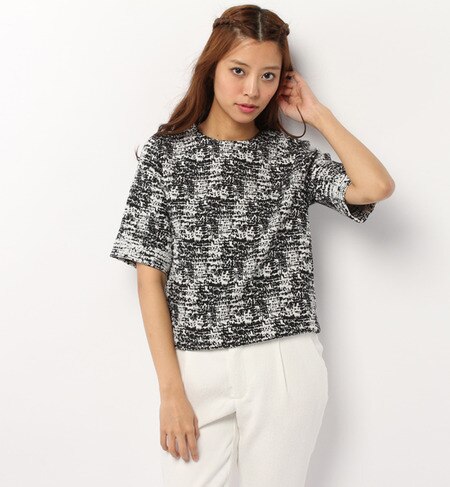 LBL-14120 ROUND/N 3/4 SLV. P/O BLOUSE