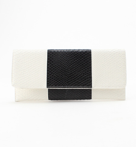 【sweet掲載】(LL ACCESSORIES) B308 2TONE PHYTHON CLUTCH BAG