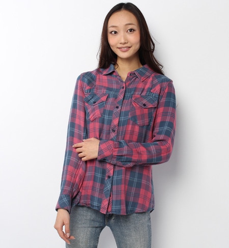 (RAILS) RW1205 KENDRA TENCEL CHECK SHIRTS