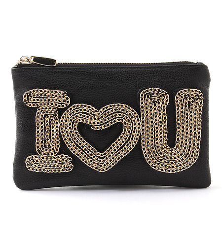 (LL ACCESSORIES) B685BG I LOVE YOU POUCH