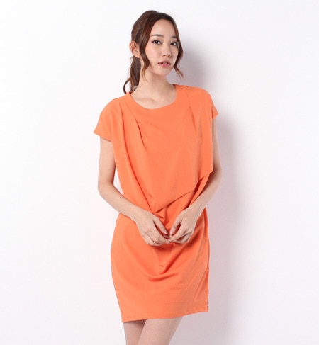 LOP-14134 FRENCH SLV. DRAPE DRESS