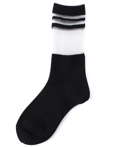 LR-14113 SEETHROUGH LINE SOCKS