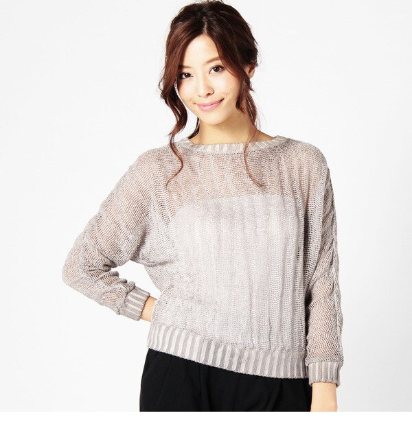 (G.O.O.D.) 4218117 ATTALIA OIL EYE HAND KNIT TOP