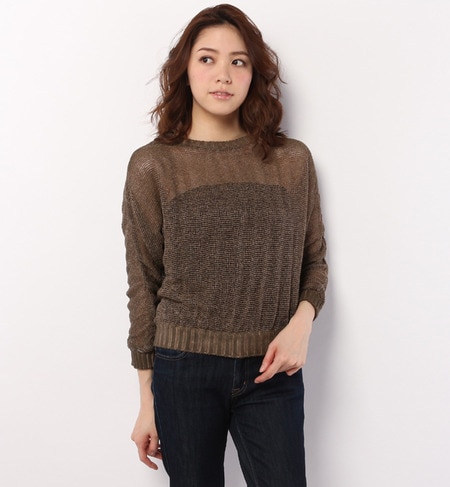 (G.O.O.D.) 4218117 ATTALIA OIL EYE HAND KNIT TOP