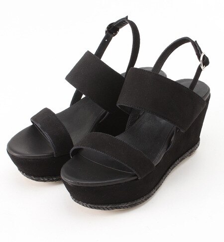 18581 PO SUEDE BACK-STRAP WEDGE SNDL