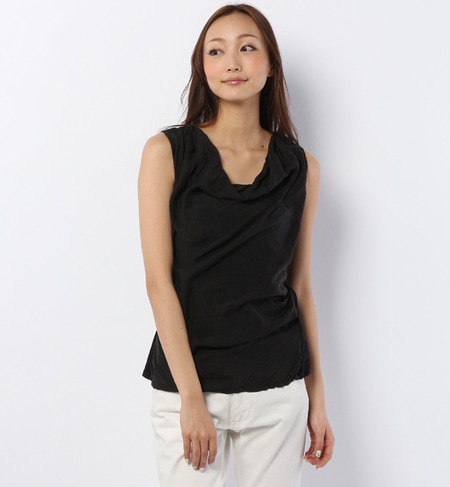 (BLACK BY K&M)02.002.0316 CTTNSILK CULLMAN TOP